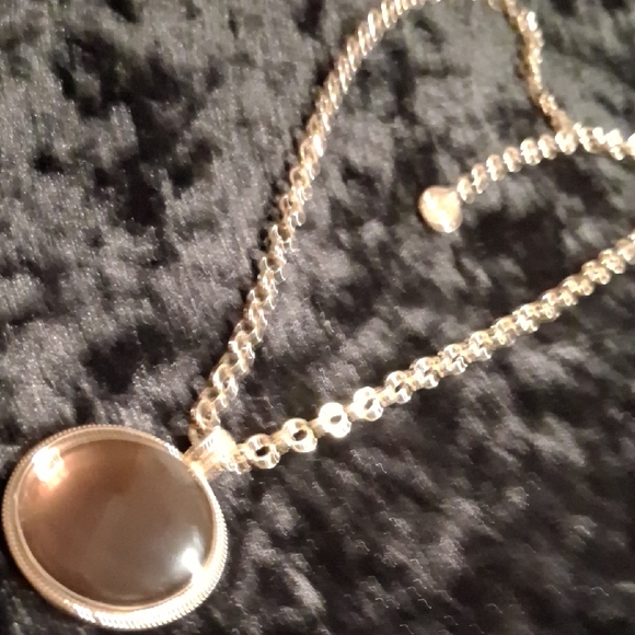 Minimalist Silver Necklace with Circular Pendant - Picture 1 of 7